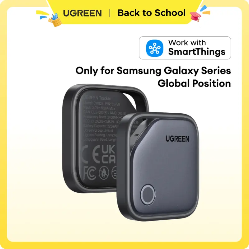 UGREEN FineTrack S 2-Pack Smart Tracking Tag - Anti Lost Wireless Keychain Tracker, Samsung SmartThings APP Compatible (Samsung Only), 550-Day Life Replaceable Battery Item Finder for Keys, Luggage, 550-Day Bat.tiktokshopbacktoschool