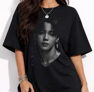 Jimin shirt, Minimal Aesthetic Streetwear Design, Gift for Jimin Fans, Jimin T-shirt, Korean Idol Fan Art T-Shirt, Korean Style Lovers Unisex