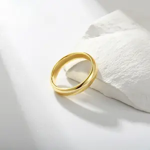 Alianza Plain Ring Gold Plated 14k - Unisex