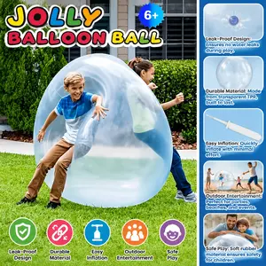 Giant Bubble Ball, Transparent Tpr Water Balloon, Durable and Easy to Inflate, Leak-Proof Design, Outdoor Fun for Beach and Yard Games, Water Float