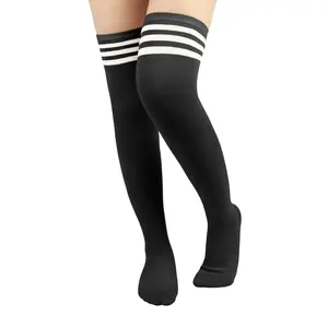 Socks for Women Extra Long Thigh High Socks Striped Over Casual Knee High Socks  Warmer Long Stocking for Women, Womenswear Festival Party Striped Knit Cotton Over The Knee High Socks Leg Warmer, Comfort & Cozy
