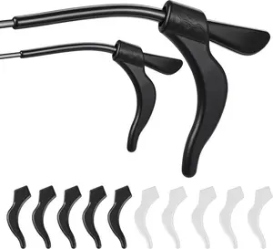 20 Pairs Eye Glasses Ear Grippers, Anti-slip Eyeglass Ear Grips Hook, Silicone Ears Hooks for Sunglasses, Comfortable Silicone Elastic Eyeglasses Temple Tips Sleeve Retainer