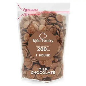 Kidu Pantry Melting Chocolate Wafers - Bulk In Resealable Bag - Perfect For Dipping, Deserts, Baking And More