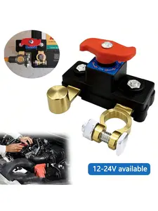 Car Battery Power Cut-Off Switch Breaker, Pure Copper Stable Transmission High Conductivity Disconnect Switch Smart Battery Disconnect for Car Truck Boat Rv Supplies