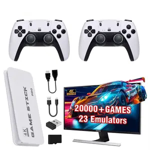 2025 M15 retro game  Stick, 20+ emulators 64GB TF card, 4K HDMI output and dual 2.4G wireless controller 20000+ games,  plug and play video game console suitable for players of all ages tv classic