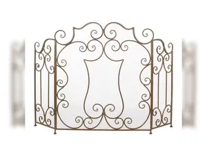 Modern Scroll Fireplace Screen