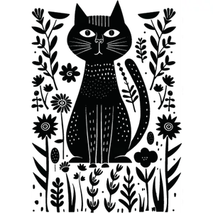 NEW! Boho Cat "Felix" Simple Screen™ Reusable Stencil Silkscreen