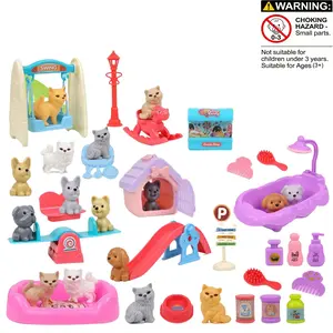 Hand Basket Lovely Dog Pet Cage Toys, Pretend Play Food Feeding, Imaginative Role Play, Animal Role Play, Role Play Set, Cat & Dog Toys, Random Colors & Details