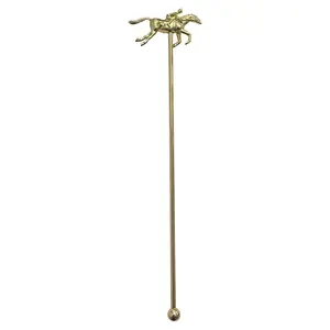 Metal Horse Racing Cocktail Stirrer (Gold)