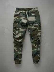 Men's Camo Print Drawstring Waist Cargo Pants, Regular Fit Casual Comfy Elastic Waist Trousers for Daily Wear, Men's Athleisure Casual Bottoms for All Seasons, Ideal for Casual Athletic Jogging
