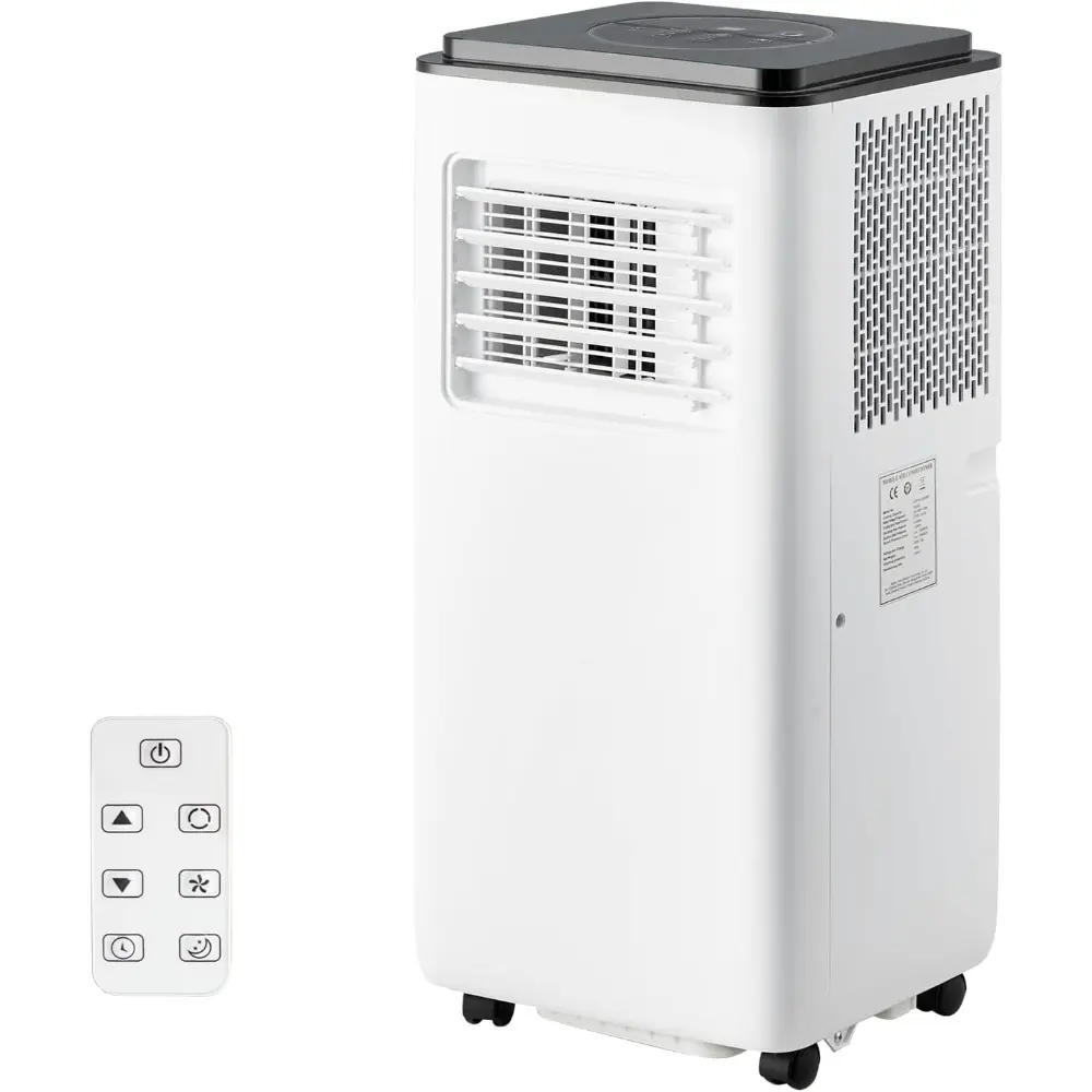 10,000 BTU Portable Air Conditioner - 3-in-1 Quiet Cooling/Dehum. Unit with Dehumidifier, Remote Control, Installation Kits, 3 Speeds, Auto Swing, 24-Hour Timer, 46 Pt, 59℉-88℉ - Cools Up to 450 Sq.Ft for Living Rooms, Bedrooms, Basements