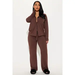 In The Morning PJ Pant Set - Chocolate