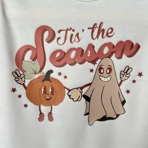 Halloween retro onesie, Tis’ the season pumpkin and ghost onesie