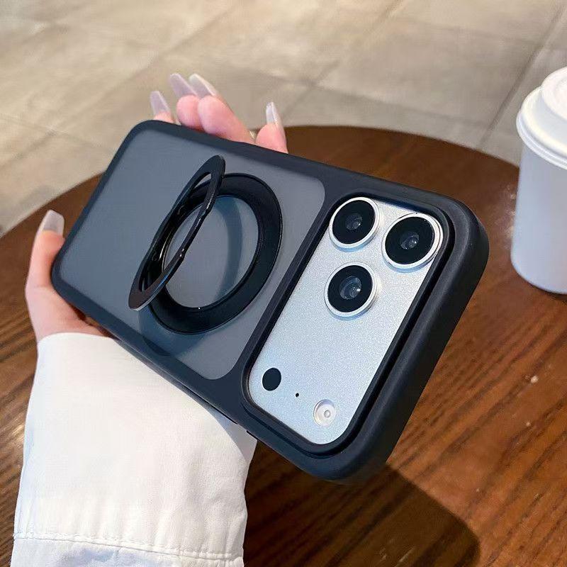 【Featured Phone Case】360° Rotatable Magnetic Kickstand Phone Case, Skin-Friendly Matte Cover, Large Camera Cutout, Full Body Shockproof Protective Case for iPhone 12-17 Pro Max Plus Air, Ideal Gift