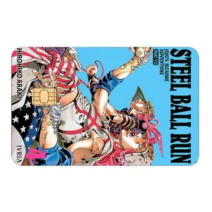 JoJo Steel Ball Run Credit Card Skin, Johnny Joestar Gyro Zeppeli Diego Brando Design, Anime Debit Sticker, Unique Manga Card Cover Gift
