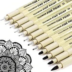 Fine Line Pen Set, Art Marker Pen, Black Ink Marker Pen, Drawing Pen for Sketching and Cartoon Painting, Permanent Drawing Markers