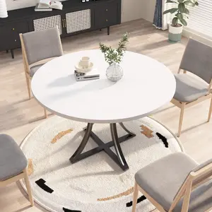 New Upgraded iron frame PB round dining table 1000 * 1000 * 745mm