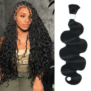GK Body Wave Human Hair for Boho Braids Unprocessed Human Braiding Hair Bundles 100g Human Boho Hair NC 18inch