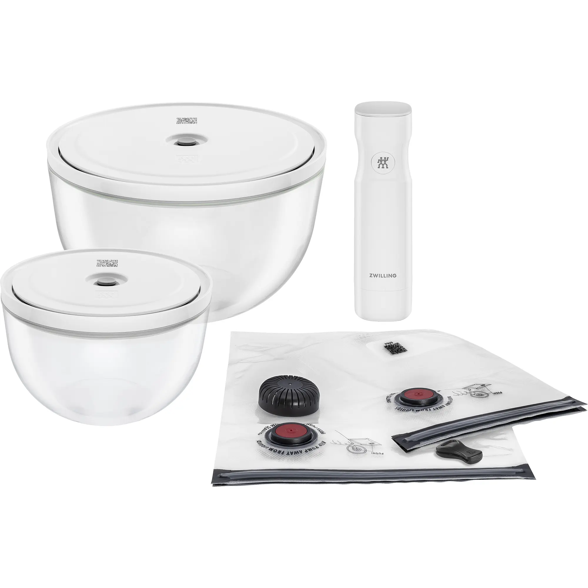 ZWILLING Fresh & Save BOWLS 9-pc Glass Vacuum Bowl Starter Set