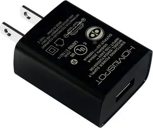 UL Certified USB Wall Charger Power Supply 5V1A (1000Ma) Universal Portable Travel Power Adapter Plug Block High Speed for Iphone Ipad Ipad Samsung HTC LG Ipod Nokia Travel Office Home Use HomeSpot