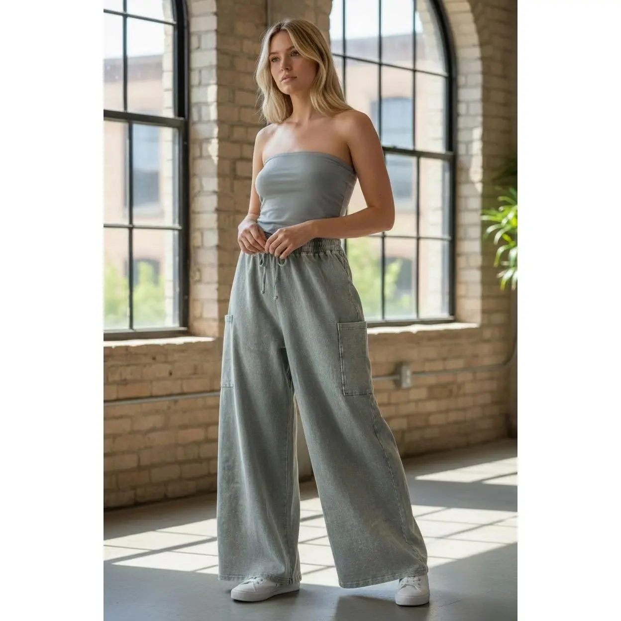 Strapless Jumpsuit Teal