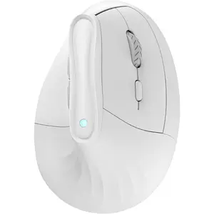 57° Ergonomic Wireless Tower Mouse, Vertical Quiet Ergo Mouse, Bluetooth(BT5.0,BT3.0)&2.4G, (800/1200/2400/2400/4000), 5 Buttons for Windows, macOS, iPadOS, Laptop, PC,White
