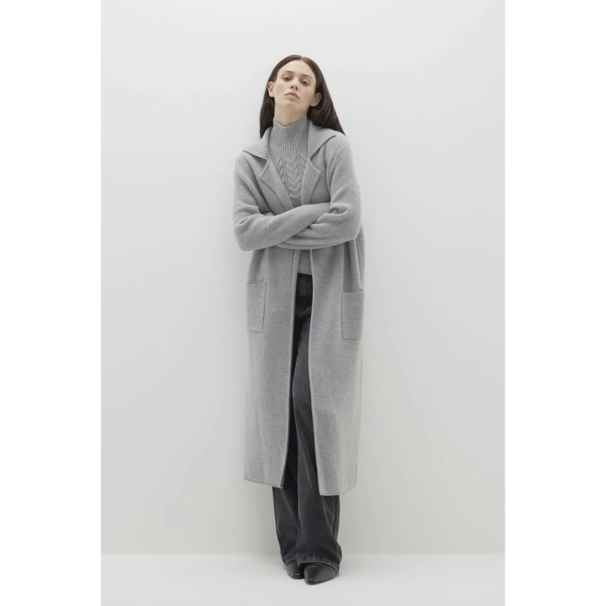 DARYA LONGLINE CASHMERE CARDIGAN