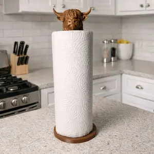 Highland Cow paper towel holder kitchen farmhouse decor 3d printed