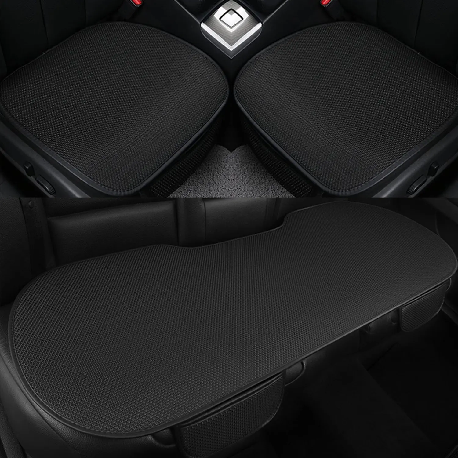 3PCS/set Car Seat Cover,Universal Front Rear Seat Coves Ice Silk Breathable,Car Accessories, Easy-Install Auto Seat Protector, Scratch Guard, Automotive Interior Cushion, Universal Fit for Most Trucks, SUVs