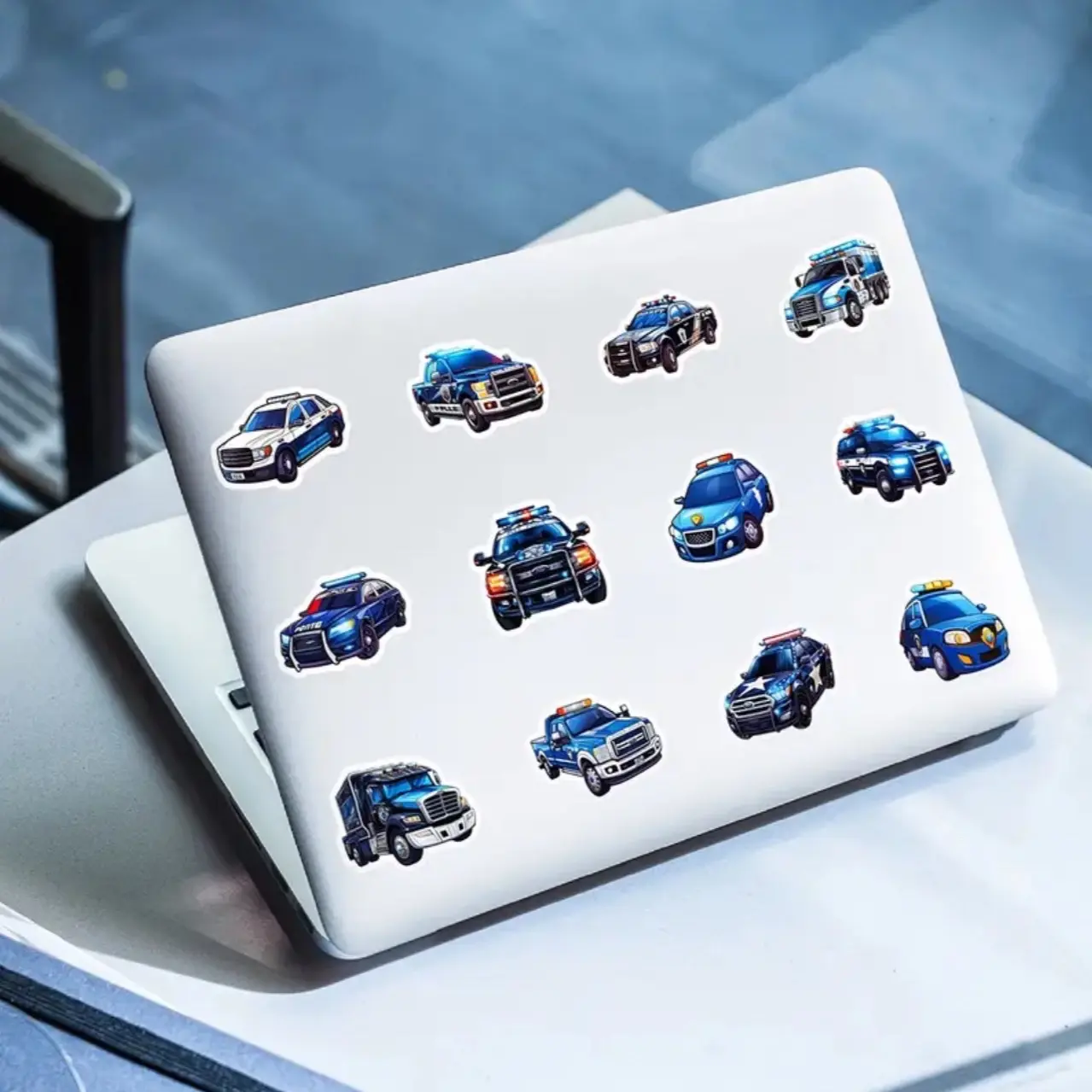 50 PCS- Police and Law Enforcement Cars and Trucks Stickers and Decals. Waterproof. No Duplicates. Great for Water Bottles