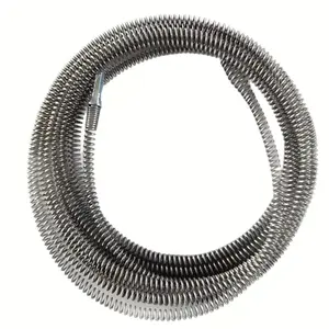 1pc, 2.5/5Meter Electric Pipe Snake, Heavy-Duty Drain Cleaning Spring, Durable Carbon Steel for Easy Operation, Integrated Head Cleaning Spring, Suitable for Sewer and Toilet Drains, Battery-Free, Sewer Cleaning Tool, Drain Auger