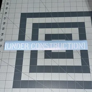 Under Construction - Car Decal - Made from Premium Permanent Vinyl