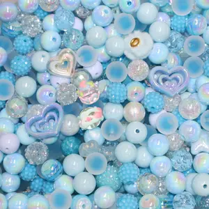 MEDIUM (300ml) - Beading Kit with Vibrant Acrylic Beads for Pens, Keychains and Crafts - Assorted Shapes