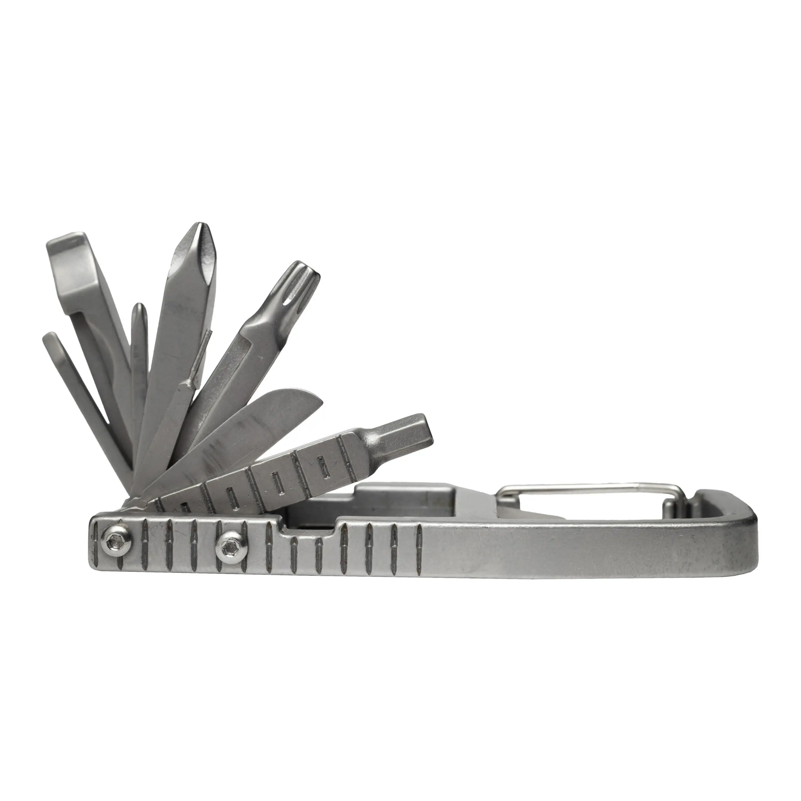 PELZ 12 in 1 Multi Tool Carabiner, Folding Tool Kit, Keychain Multitool, Screwdrivers, Bottle Opener, Phone Holder for Camping, Hiking, Everyday Use Stainless Steel Tools Survival Tools