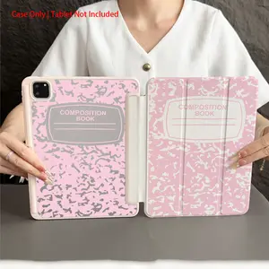 1 Piece Protective Folio Tablet Case with Pen Holder compatible with iPad 10.9/Pro11/10th/iPad7/8/iPad Air 4/5/iPad Pro/iPad Air 13(M3 2025)/iPad Air 11(M3 2025)/iPad Air 11(M3 2025)/iPad 11(A16 2025), Auto Sleep/Wake Function/Stylish Tablet Accessories