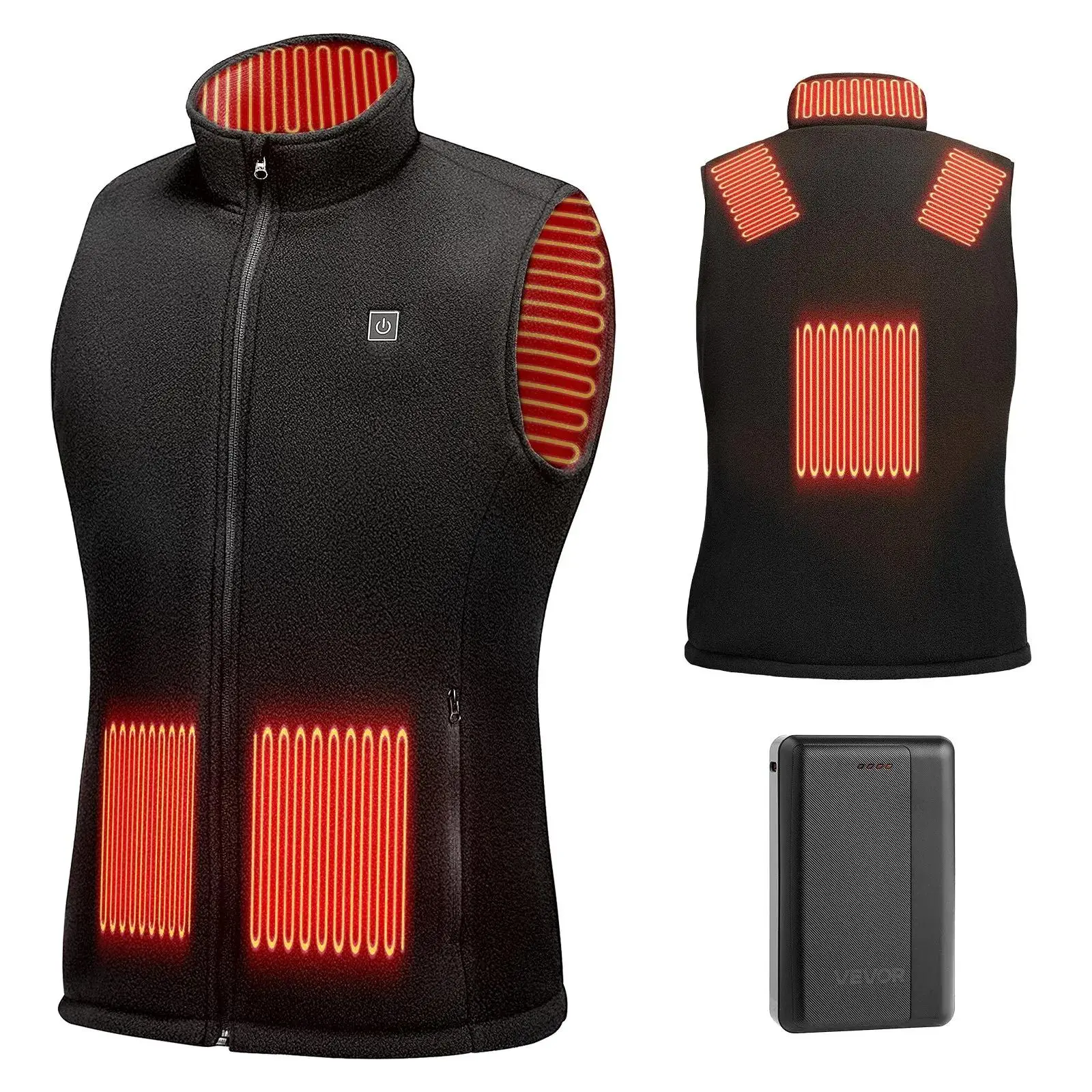 【summerfinds】VEVOR Heated Vest, Women Electric Heating Vest with 16000 mAh Battery Pack, 6/8 Heating Zones Lightweight Rechargeable Winter-Vest with 3 Levels, for Outdoor Hiking Camping Fishing Skiing