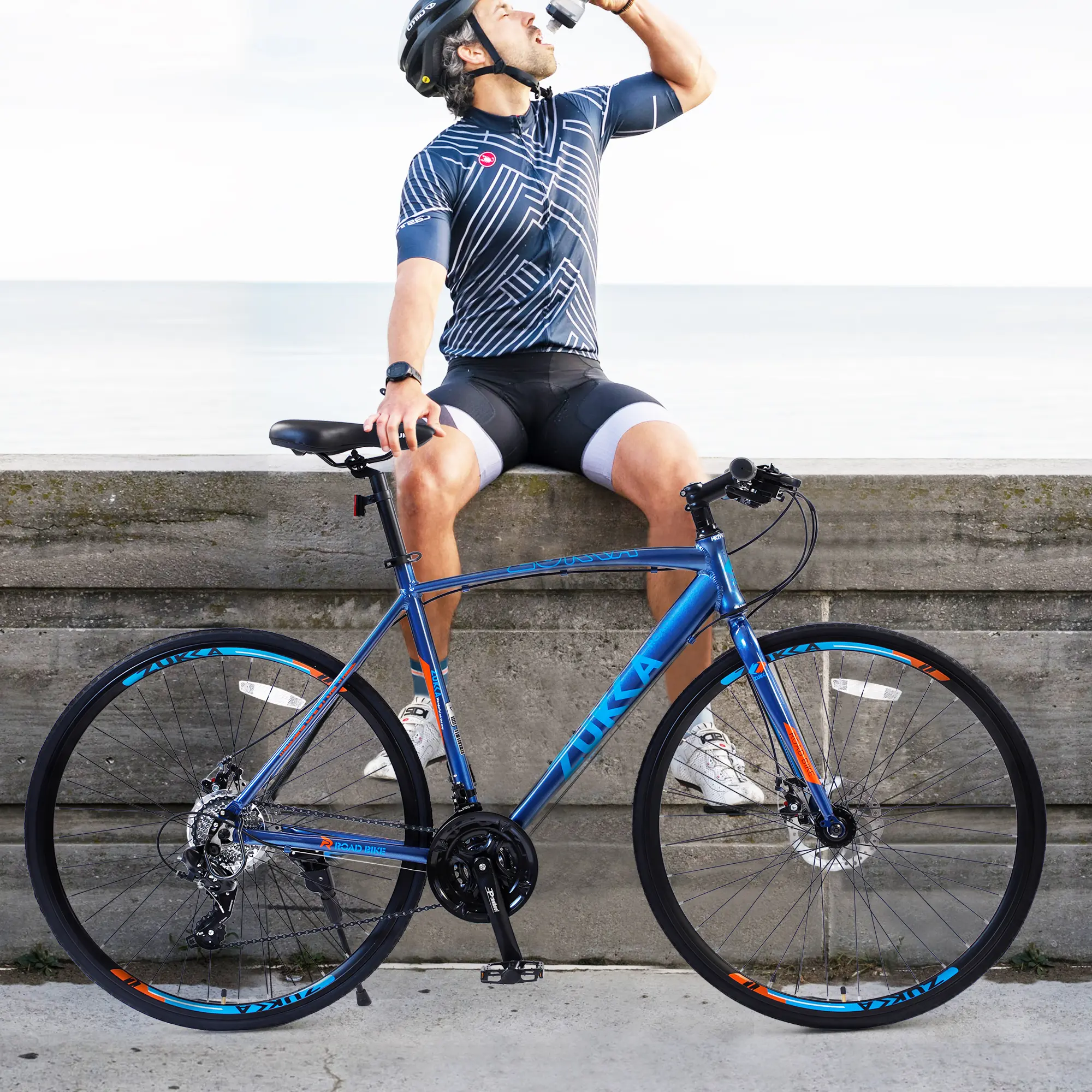 24 Speed Hybrid Bike Disc Brake 700C Road Bike For Men Women's City Bicycle fixed  gear Dual Shock Dual Disc Folding Bike