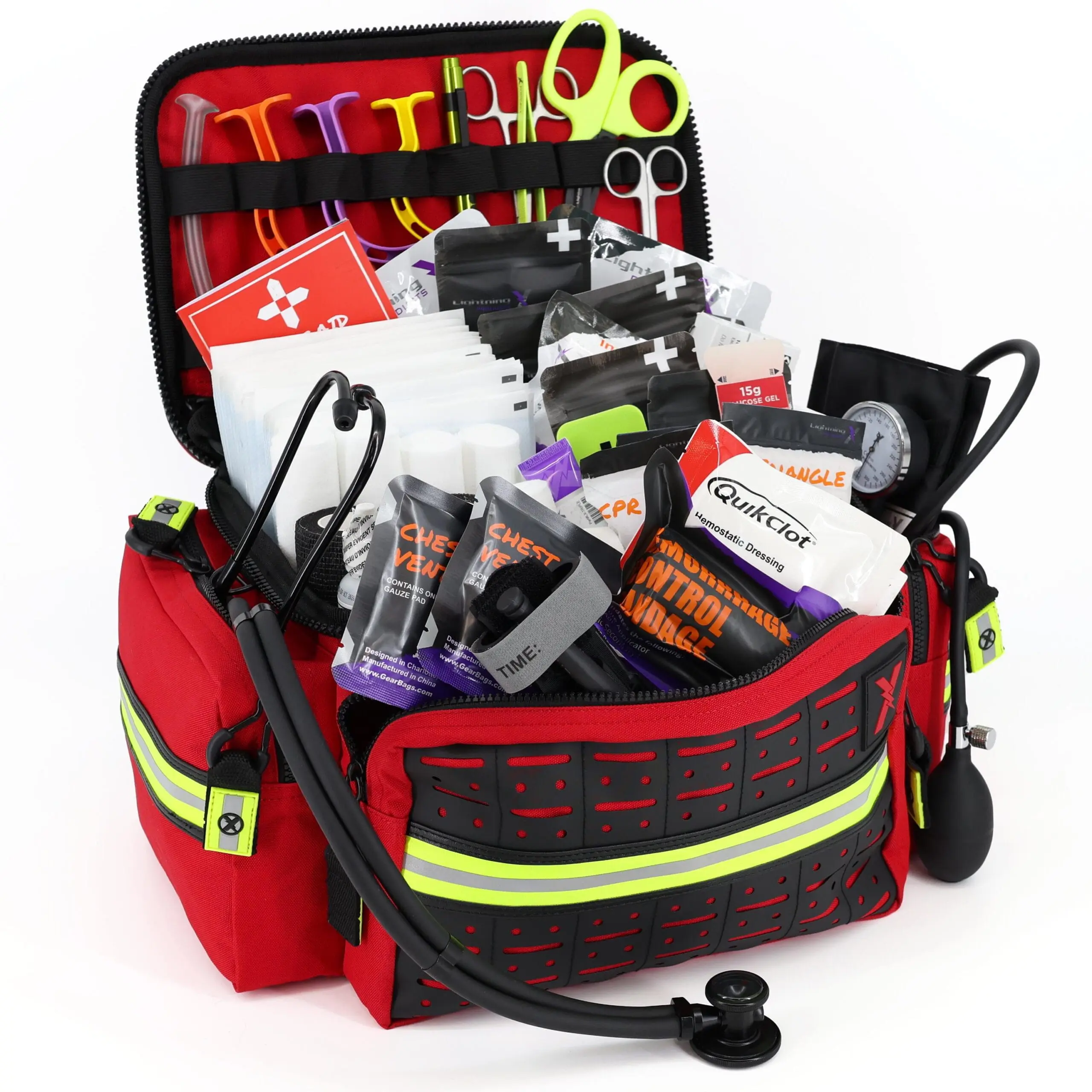 Mid-Sized EMT Bag w/ Standard Fill Kit + Trauma Pak  | LXMB25