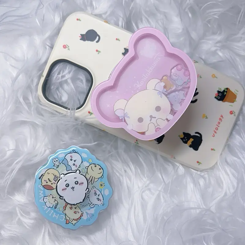 chiikawa MagSafe Magnetic Phone Grip Stand Kawaii Rilakkuma | Cute Anime Phone Holder Pop Grip for iPhone MagSafe | Kawaii Phone Accessories Gift