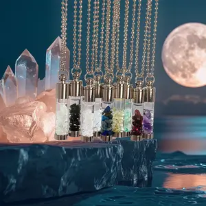 Energy water MoonWater necklace Wishing Bottle Necklace Birthday Daily, Healing Crystal