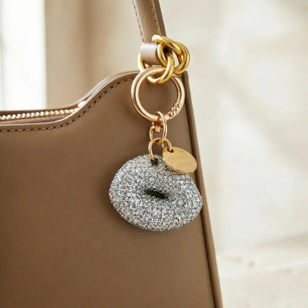 Women's Pout Lips Rhinestone Bag Charm Keychain - Sparkly Crystal-Encrusted Lip Accessory with Engraved Tag, Gold Spring Ring, Bling Fashion Item for Handbags, Cute Birthday Party Favor Gift, Bag Charm Keychains, Bling Decor, Rhinestone Pout Lips