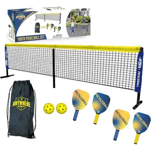 Youth Pickleball Set with Net, Paddles, and Balls - Start Playing Pickleball Today with This Complete Junior Kit for Boys and Girls Ages 5 to 12
