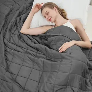 Weighted Blanket for Adults 20lbs, 48"x72", Twin Full Size Cooling Heavy Throw Blanket for 180-220lbs, Microfiber Soft Thick Big Blankets Weighted Comforter Breathable Gifts for Sleeping, Grey