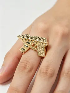 1pc Fashion Hip Hop Punk Gun Ring, Punk Style Ring, Fashion Rings, Statement Rings, Perfect for Rock Parties, Music Festivals, Halloween, Easter, Christmas, Ideal Gift for Family and Friends