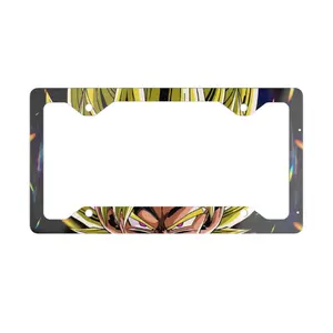 Super Anime Face Metal License Plate Frame | Kawaii Car Plate Border