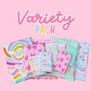 Variety Pack Poly Mailers - Set of 18 | 18 Designs in Sizes 6x9 10x13 & 14.5x19 | Stylish Shipping Supplies for Home & Business with Chic Patterns