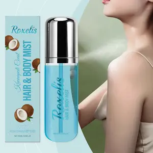 Roxelis Coconut Vanilla Body & Hair Mist Fragrance Spray - Coconut Vanilla Scent, Milky Fragrance, Great Scent, Lightweight Non-Sticky, Long-Lasting Freshness, Dual Use