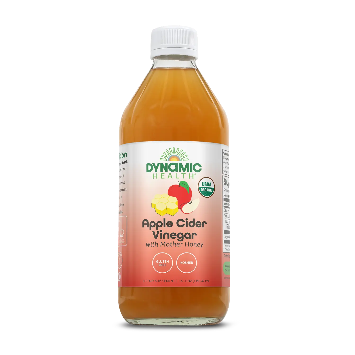 Dynamic Health Apple Cider Vinegar with Mother & Honey Apple Cider Vinegar with Mother & Honey – Daily Digestive Wellness Drink for Gut Health & Detox Support