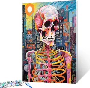 Tucocoo Paint by Numbers Kit w/ Frame 16x20 Skeleton w/ Paints & Brush