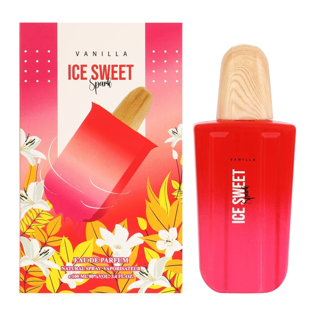 Vanilla Ice Sweet Spark for Women Pink Eau De Parfum 3.4 oz / 100ml Spray – NEW